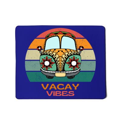 Vacay Vibes Retro Design Summer Family Vacation Holiday Gift Mousepad