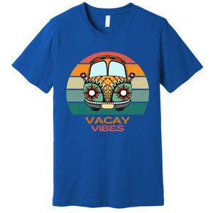 Vacay Vibes Retro Design Summer Family Vacation Holiday Gift Premium T-Shirt