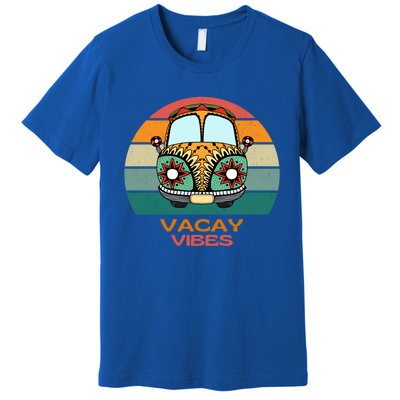 Vacay Vibes Retro Design Summer Family Vacation Holiday Gift Premium T-Shirt