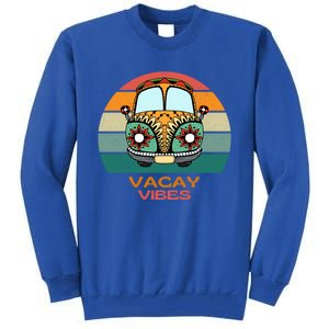 Vacay Vibes Retro Design Summer Family Vacation Holiday Gift Tall Sweatshirt