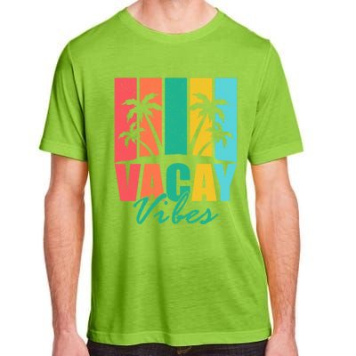 Vacay Vibes Retro Beach Vacation Summer Quote Gift Adult ChromaSoft Performance T-Shirt