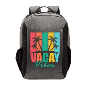 Vacay Vibes Retro Beach Vacation Summer Quote Gift Vector Backpack