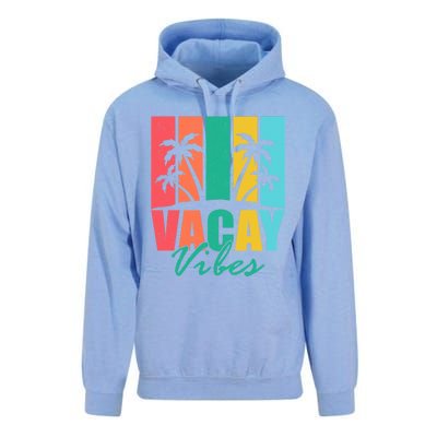 Vacay Vibes Retro Beach Vacation Summer Quote Gift Unisex Surf Hoodie