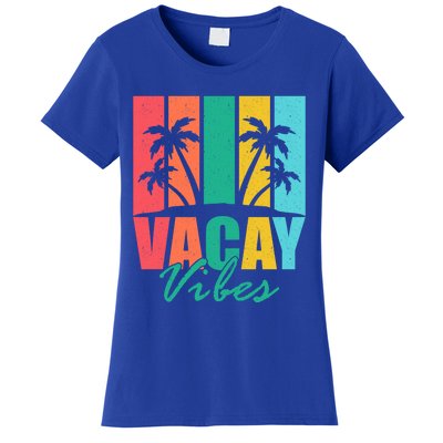 Vacay Vibes Retro Beach Vacation Summer Quote Gift Women's T-Shirt