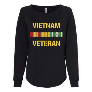 Vietnam Veteran Ribbon Bar Funny Army Womens California Wash Sweatshirt