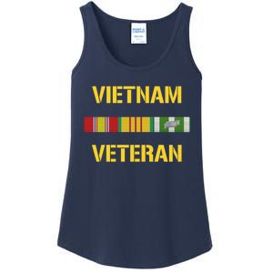 Vietnam Veteran Ribbon Bar Funny Army Ladies Essential Tank