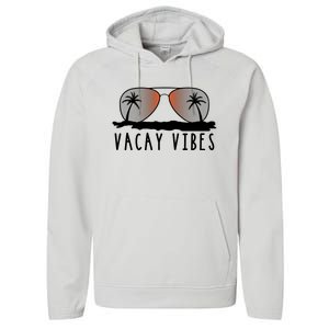 Vacay Vibes Relax Vacation Beach Summer Gift Cute Gift Performance Fleece Hoodie