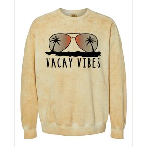 Vacay Vibes Relax Vacation Beach Summer Gift Cute Gift Colorblast Crewneck Sweatshirt