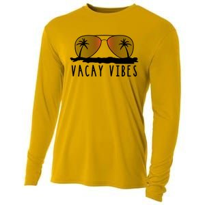 Vacay Vibes Relax Vacation Beach Summer Gift Cute Gift Cooling Performance Long Sleeve Crew