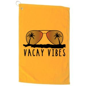 Vacay Vibes Relax Vacation Beach Summer Gift Cute Gift Platinum Collection Golf Towel