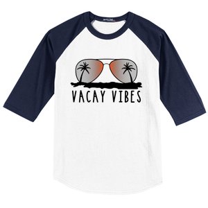 Vacay Vibes Relax Vacation Beach Summer Gift Cute Gift Baseball Sleeve Shirt