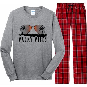 Vacay Vibes Relax Vacation Beach Summer Gift Cute Gift Long Sleeve Pajama Set