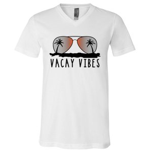 Vacay Vibes Relax Vacation Beach Summer Gift Cute Gift V-Neck T-Shirt