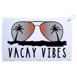 Vacay Vibes Relax Vacation Beach Summer Gift Cute Gift Grommeted Golf Towel