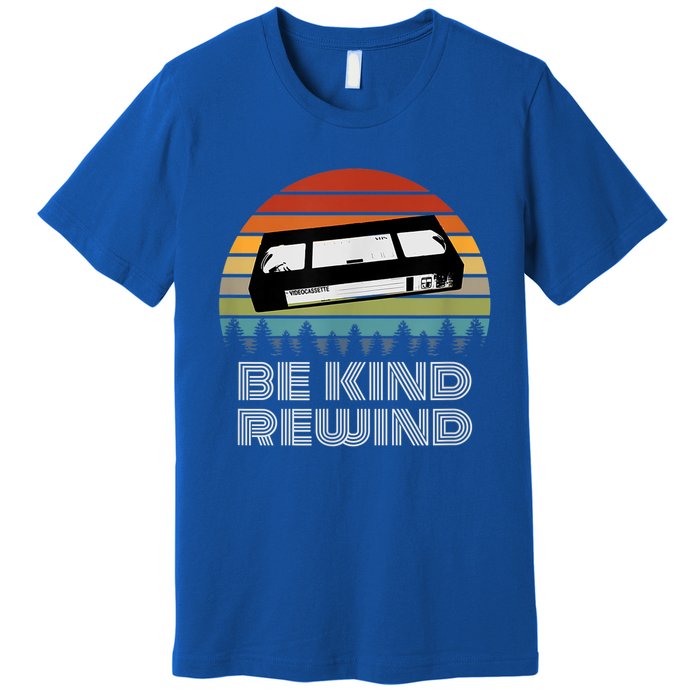 Vhs Vintage Retro 80s 90s Vcr Be Kind Rewind Gift Premium T-Shirt