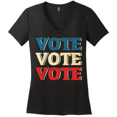 Vote Vintage Retro Go Vote Presidential Election Women's V-Neck T-Shirt