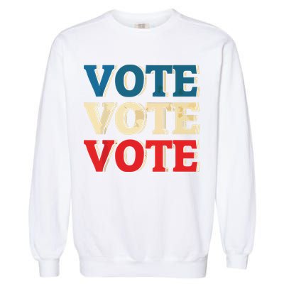 Vote Vintage Retro Go Vote Presidential Election Garment-Dyed Sweatshirt