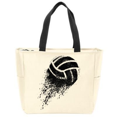 Volleyball Vintage Retro Sports Volleyball Player Zip Tote Bag