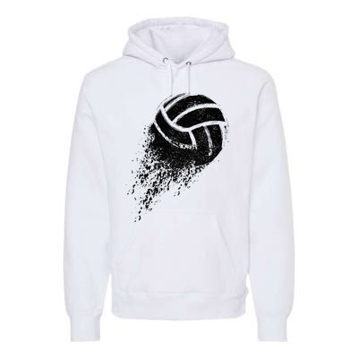 Volleyball Vintage Retro Sports Volleyball Player Premium Hoodie