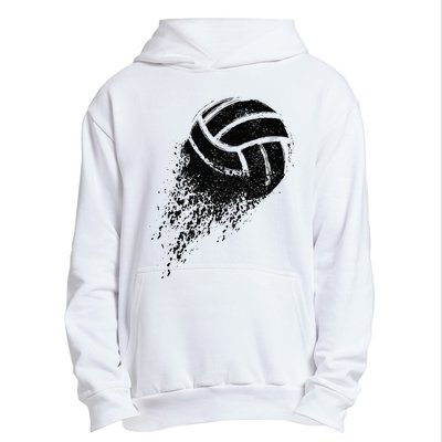 Volleyball Vintage Retro Sports Volleyball Player Urban Pullover Hoodie