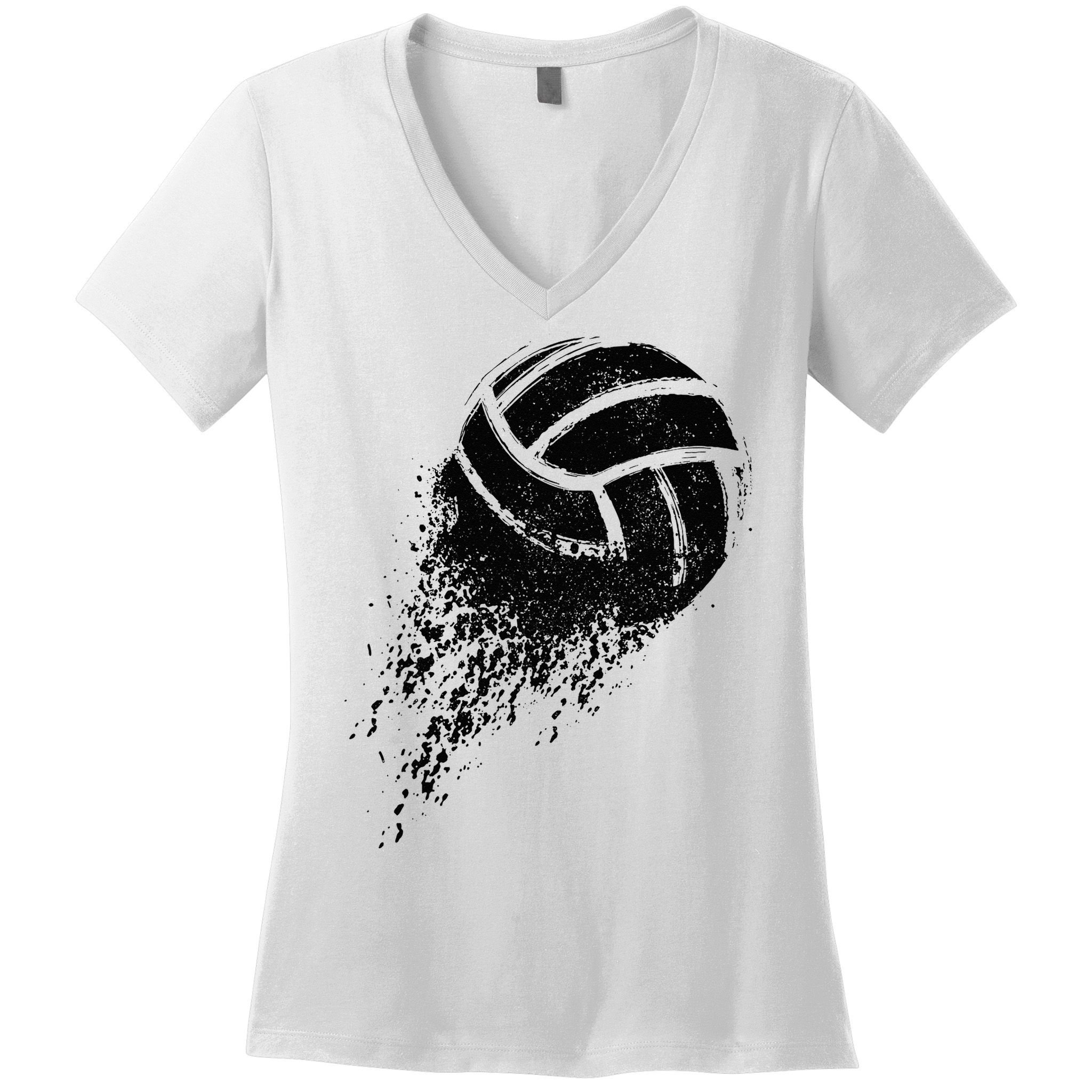 Volleyball Vintage Retro Sports Volleyball Player Women's V-Neck T-Shirt