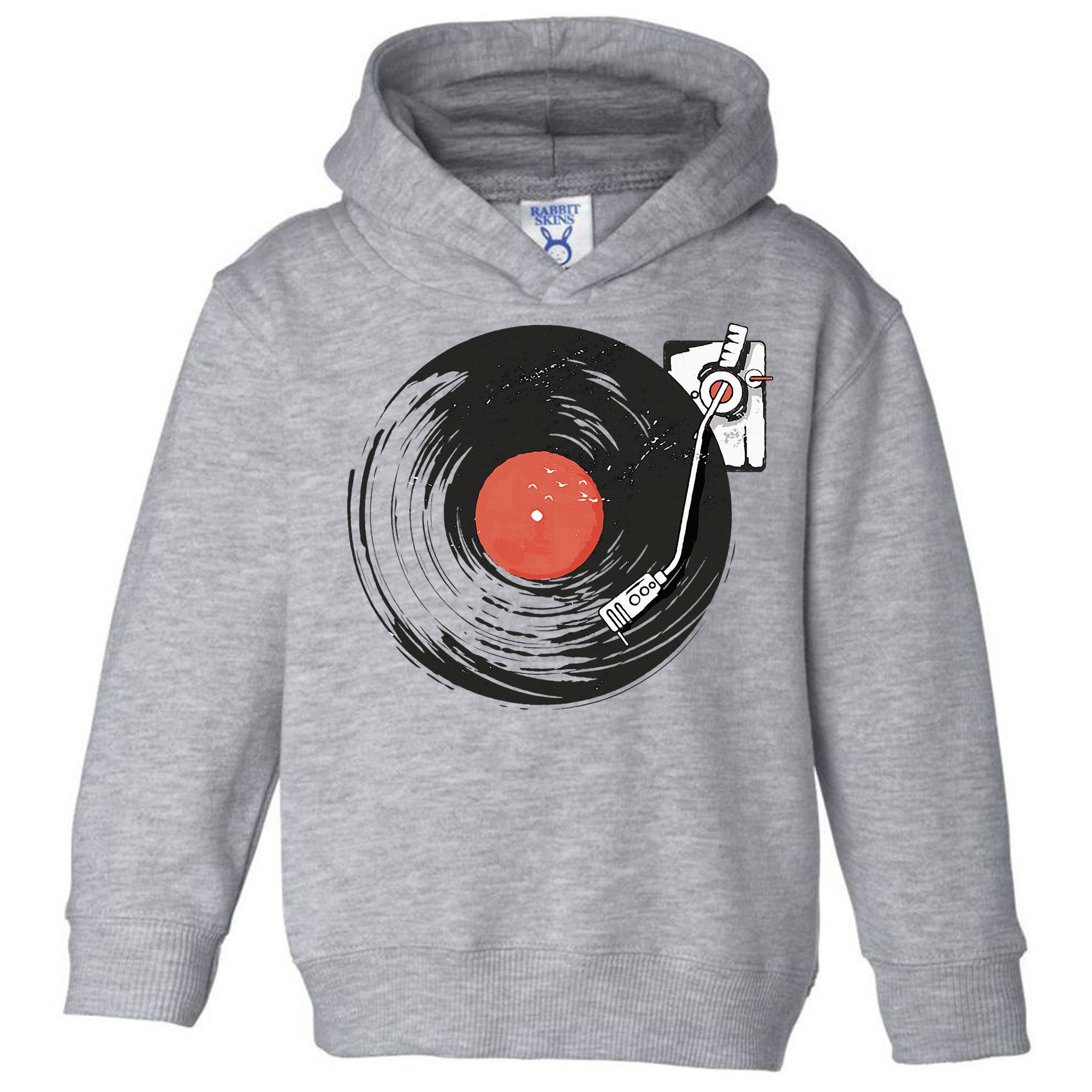 Vintage Vinyl Record Player Summer Vibes Retro Style Toddler Hoodie