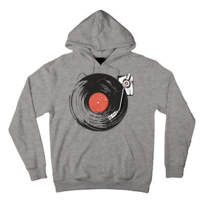 Vintage Vinyl Record Player Summer Vibes Retro Style Tall Hoodie