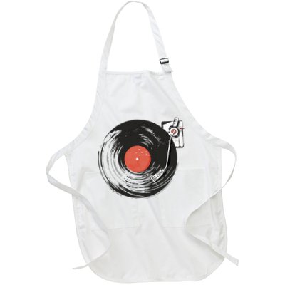 Vintage Vinyl Record Player Summer Vibes Retro Style Apron