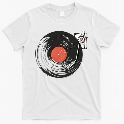 Vintage Vinyl Record Player Summer Vibes Retro Style T-Shirt