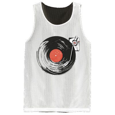 Vintage Vinyl Record Player Summer Vibes Retro Style Mesh Reversible Basketball Jersey Tank