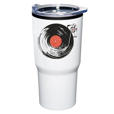 Vintage Vinyl Record Player Summer Vibes Retro Style Tumbler