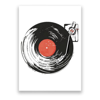 Vintage Vinyl Record Player Summer Vibes Retro Style Poster