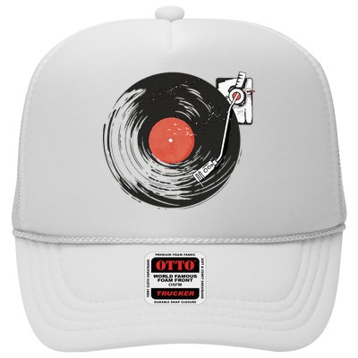 Vintage Vinyl Record Player Summer Vibes Retro Style Hat