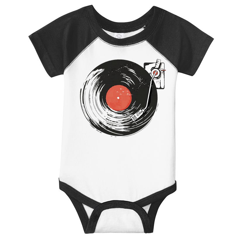 Vintage Vinyl Record Player Summer Vibes Retro Style Infant Baby Jersey Bodysuit