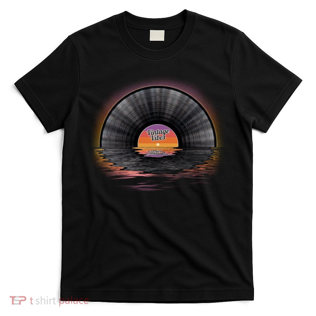 Vintage Vinyl Record Sunset T-Shirt