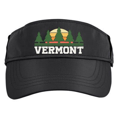 Vintage Vermont Retro Logo Adult Drive Performance Visor