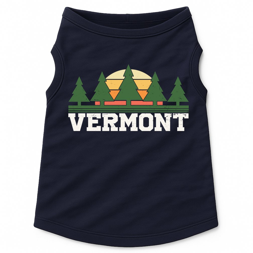 Vintage Vermont Retro Logo Doggie Tank