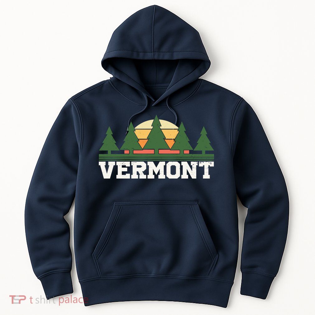 Vintage Vermont Retro Logo Hoodie