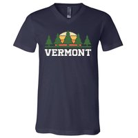 Vintage Vermont Retro Logo V-Neck T-Shirt