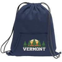 Vintage Vermont Retro Logo Sweatshirt Cinch Pack Bag