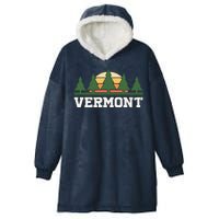 Vintage Vermont Retro Logo Hooded Wearable Blanket