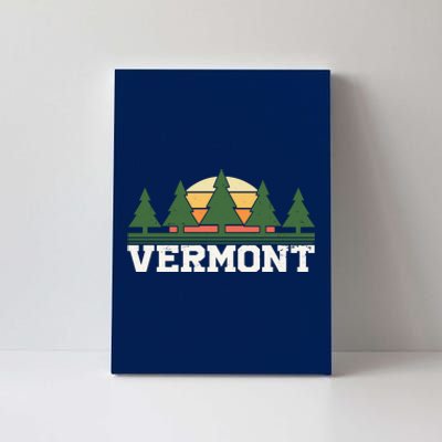 Vintage Vermont Retro Logo Canvas