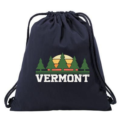 Vintage Vermont Retro Logo Drawstring Bag