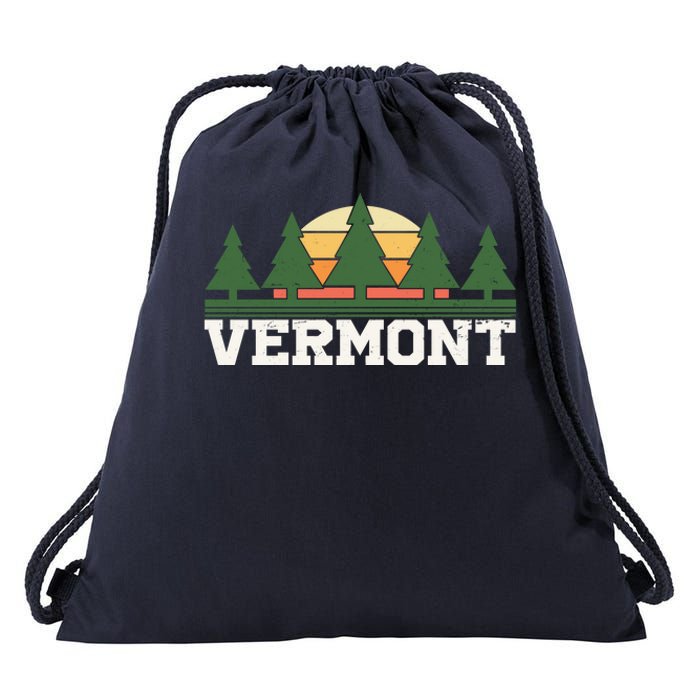 Vintage Vermont Retro Logo Drawstring Bag