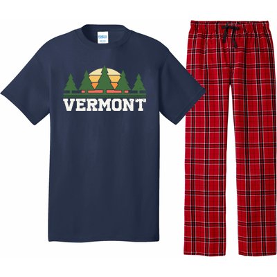 Vintage Vermont Retro Logo Pajama Set