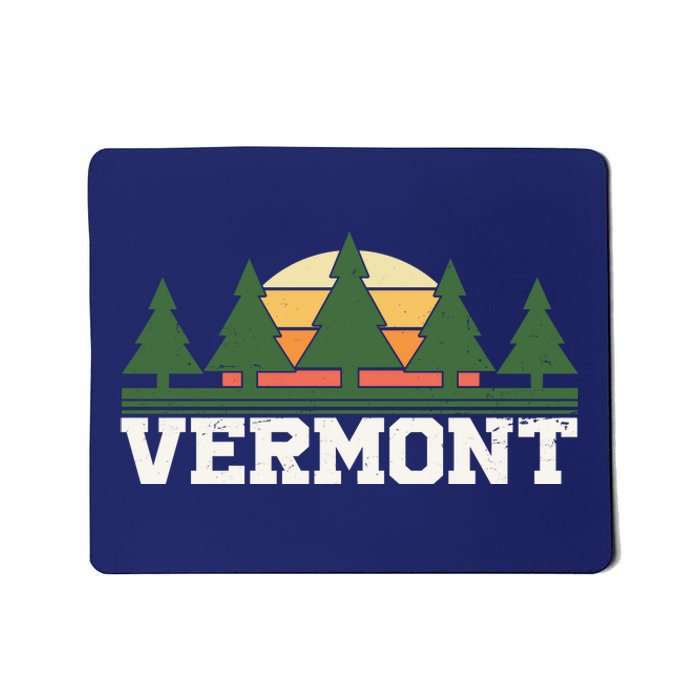 Vintage Vermont Retro Logo Mousepad