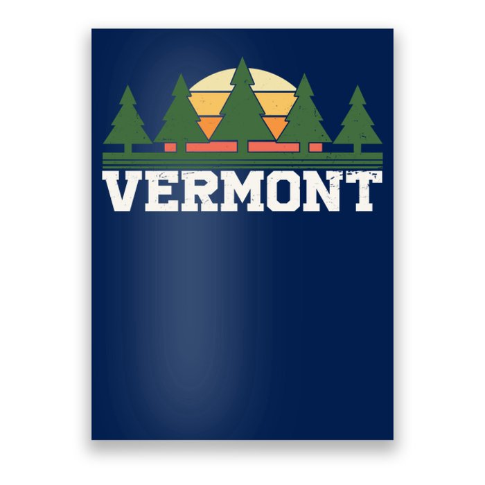 Vintage Vermont Retro Logo Poster