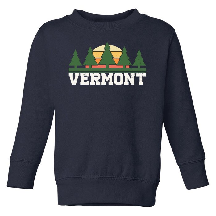 Vintage Vermont Retro Logo Toddler Sweatshirt