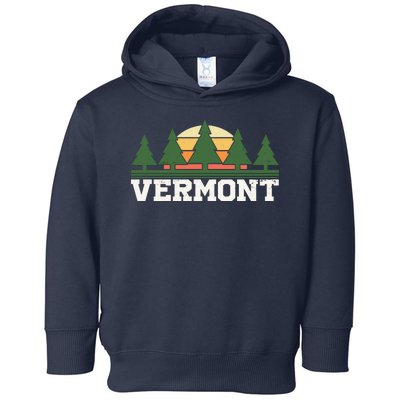 Vintage Vermont Retro Logo Toddler Hoodie