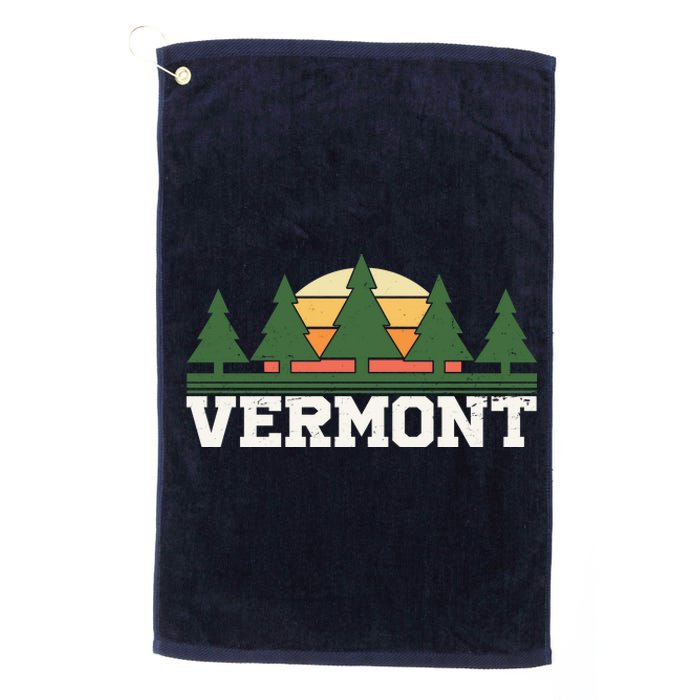 Vintage Vermont Retro Logo Platinum Collection Golf Towel